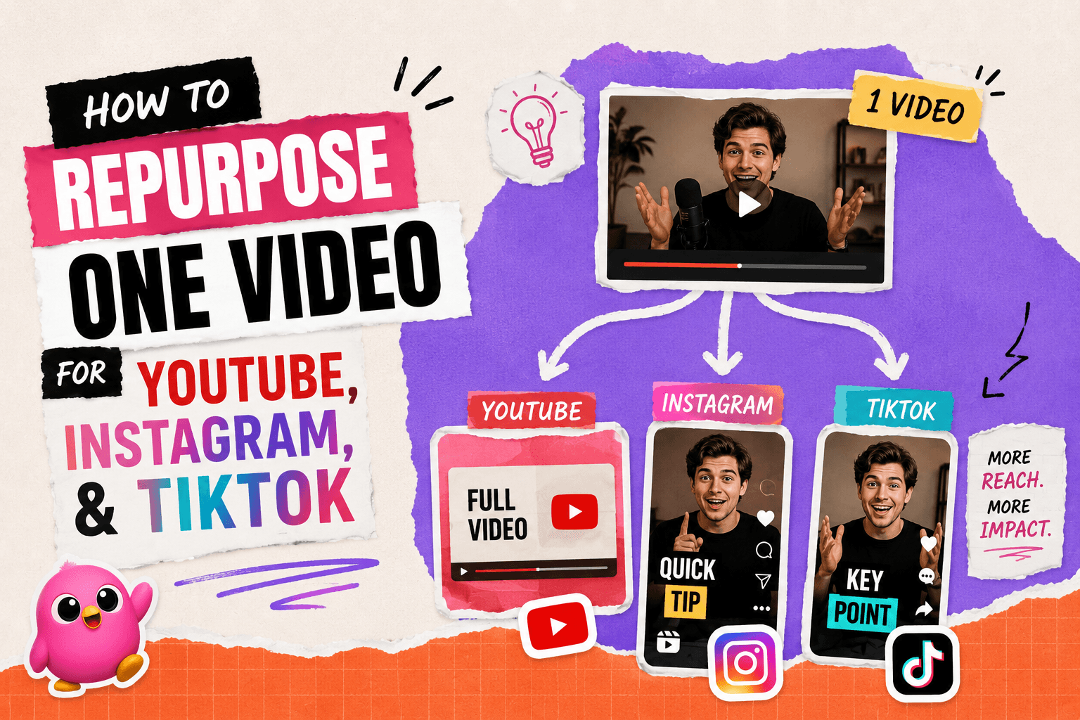 How to Repurpose One Video for YouTube, Instagram, and TikTok
