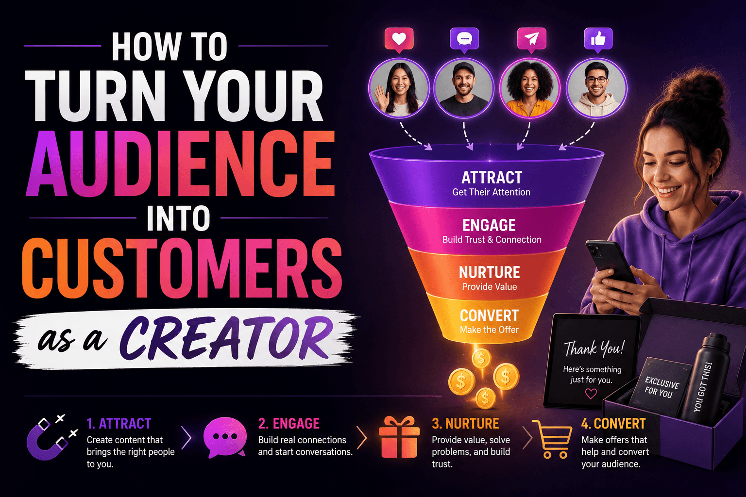 How to Turn Your Audience into Customers as a Creator